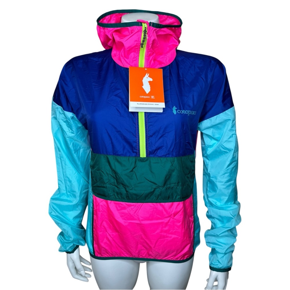 Cotopaxi Teca Half-Zip Windbreaker Jacket XS Festival Colorblock Hooded NWT